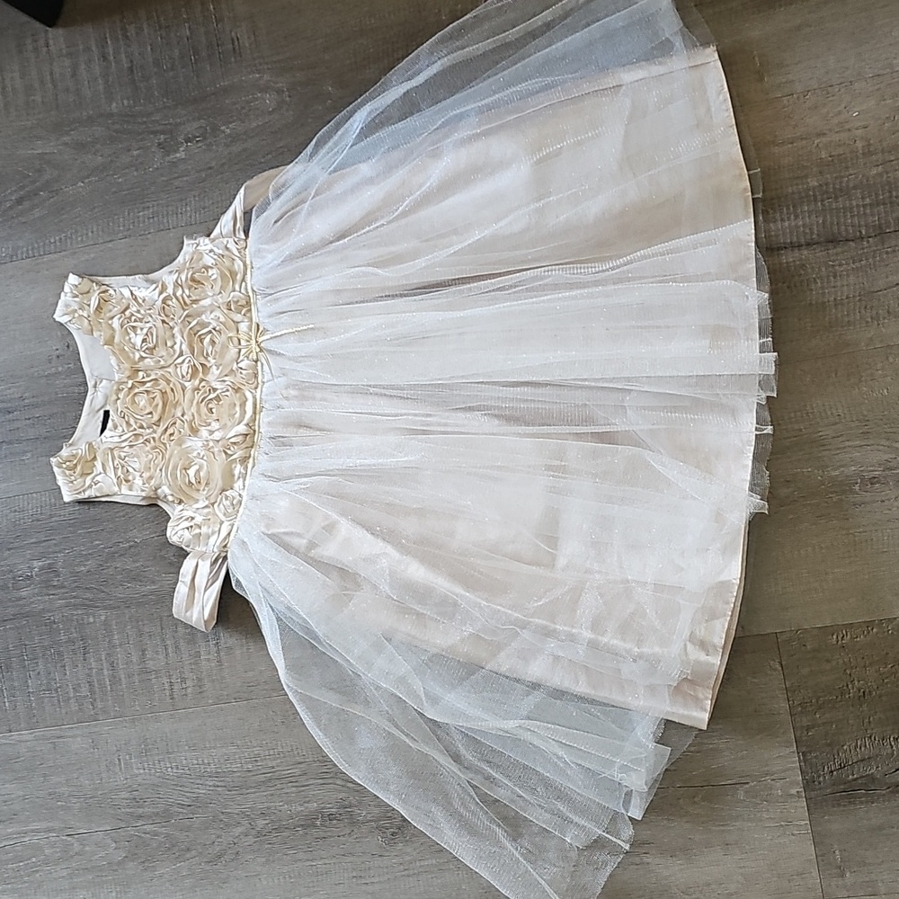 Holiday Editions Cream Floral Kids Dress